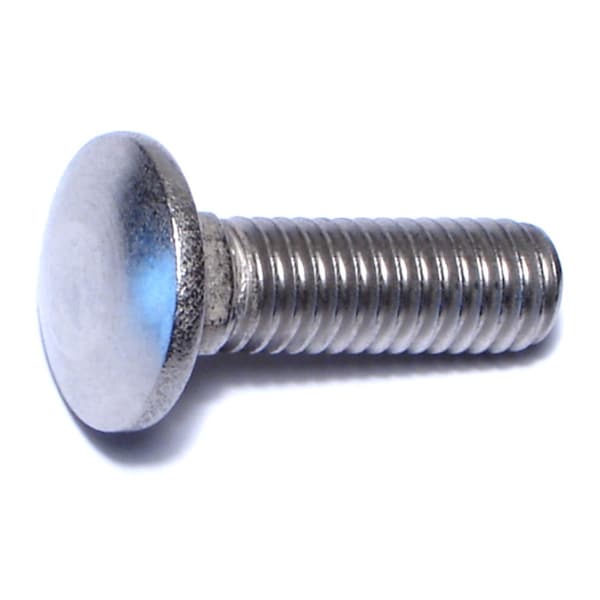 Midwest Fastener Carriage Bolt, Square Neck, 16 (Coarse), 1-1/4 in L, 18-8 Stainless Steel, 50 PK 50608 - main